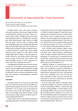 Aseks&uuml;alite ve hiperseks&uuml;elite: Temel kavramlar
