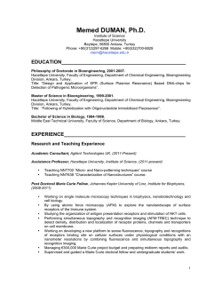 Memed Duman CV March 2014