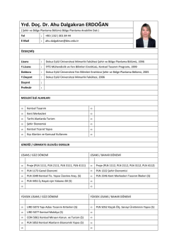 Yrd. Doç. Dr. Ahu Dalgakıran ERDOĞAN