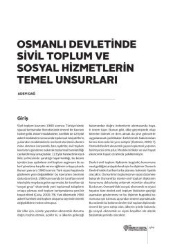 osmanlı devletinde sivil toplum ve sosyal hizmetlerin temel unsurları