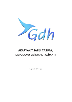 akaryakıt satış, taşıma, depolama ve ikmal talimatı