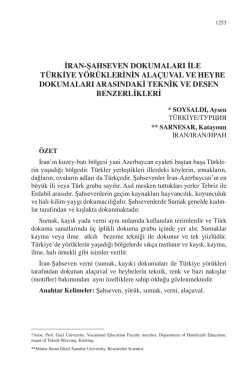 SOYSALDI, Aysen &ndash; SARNESAR, Katayoun-İRAN