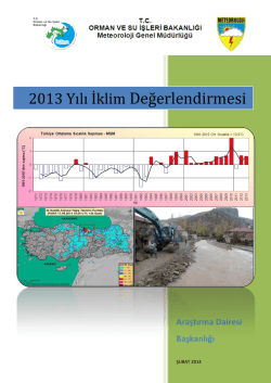 2013 Yılı İklim Değerlendirmesi