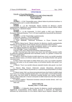 27 Kasım 2014PERŞEMBE Resm&icirc; Gazete Sayı : 29188