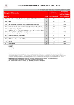 Opsiyonel Ekipmanlar
