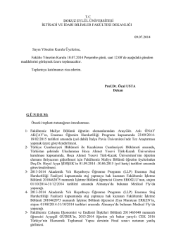 T.C DOKUZ EYL&Uuml;L &Uuml;NİVERSİTESİ İKTİSADİ VE İDARİ BİLİMLER