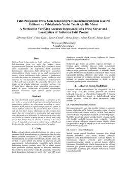 Fatih Projesinde Proxy Sunucunun Doğru Konumlandırıldığının