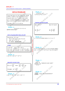 Sayılar 7.B&ouml;l&uuml;m