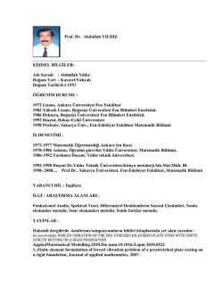 Prof.Dr.Abdullah YILDIZ
