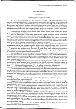 ALKOL BAĞIMLILIĞI Adnan Ziyalar İstanbul &Uuml;niversitesi