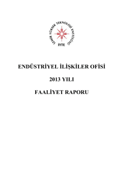 End&uuml;striyel İlişkiler Ofisi - İzmir Y&uuml;ksek Teknoloji Enstit&uuml;s&uuml;