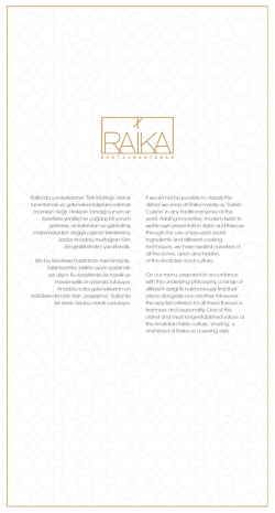 raıka ana yemek menusu hazıran