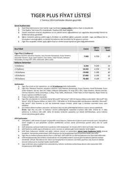 Ana Paket ve Kullanıcı Arttırımları