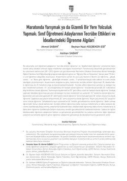 Maratonda Yarışmak ya da Gizemli Bir Yere Yolculuk