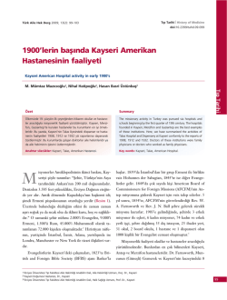 PDF İndir - T&uuml;rkiye Aile Hekimliği Dergisi