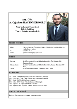 Arş. G&ouml;r. A. Oğuzhan HACI&Ouml;MEROĞLU
