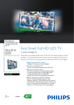 55PFK6589/12 Philips 2 taraflı Ambilight ve Smart TV &ouml;zellikli İnce