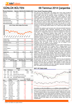 G&Uuml;NL&Uuml;K B&Uuml;LTEN 09 Temmuz 2014 &Ccedil;arşamba