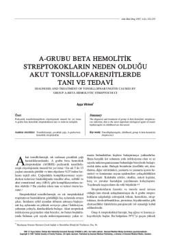 PDF İndir - T&uuml;rkiye Aile Hekimliği Dergisi