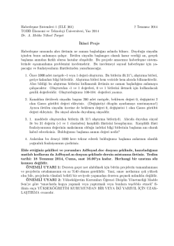 kinci Proje Elde etti§iniz ³ekilleri ve yorumlar