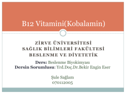 B12 Vitamini(Kobalamin)