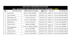 BE&Uuml; JEOLOJİ M&Uuml;HENDİSLİĞİ B&Ouml;L&Uuml;M&Uuml; 2013