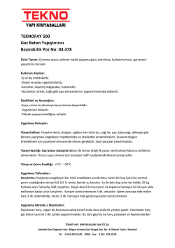Download as PDF - Tekno Yapı Kimyasalları