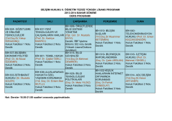 PAZARTESİ SALI &Ccedil;ARŞAMBA PERŞEMBE CUMA BİH 624