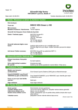 G&uuml;venlik bilgi formu DISCO VEG Green L-105