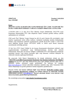 2012/3792 Sayılı Kararname Kapsamındaki &Ouml;tv