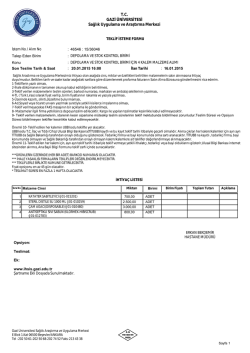 T.C. GAZİ &Uuml;NİVERSİTESİ Sağlık Uygulama ve Araştırma Merkezi