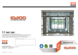 IQ200 TR Brosür - SYSDOOR Otomatik Kapı Sistemleri
