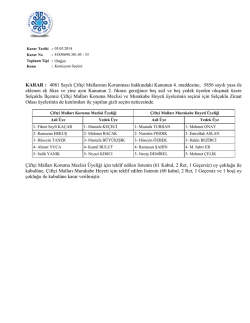 KARAR - Sel&ccedil;uklu Belediyesi