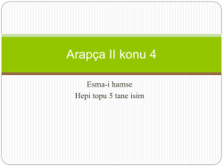 Arap&ccedil;a II konu 4