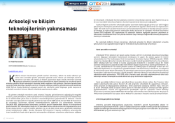 Bildiri- Arkeoloji ve bilişim teknolojilerinin yakınsaması