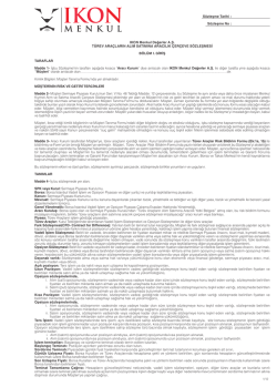 IKON Menkul Değerler A.Ş. T&Uuml;REV ARA&Ccedil;LARIN ALIM SATIMINA