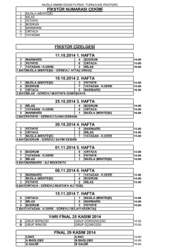 SM Mehmet BAŞPINAR 2. Geleneksel İl&ccedil;eler Arası Halı Saha Futbol