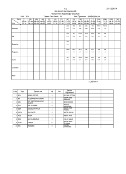 6. Sınıf Ders Programları