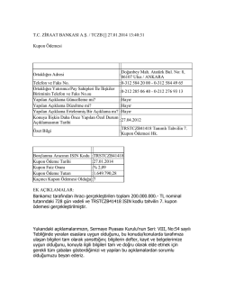 27.01.2014-TRSTCZB41418 Tanımlı Tahvilin 7. Kupon &Ouml;demesi Hk.