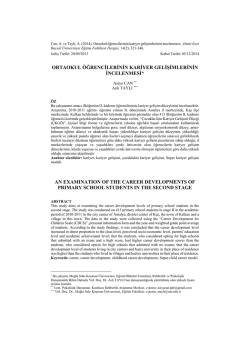 Ortaokul öğrencilerinin kariyer gelişimlerinin incelenmesi.