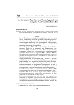 An Explanatory Item Response Theory Approach for a Computer