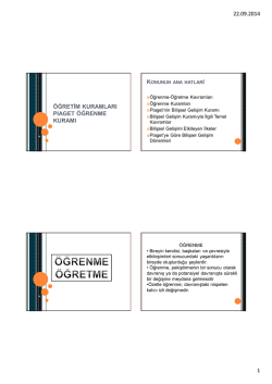 &Ouml;rnek SUNUM_&Ouml;ğrenme Kuramları_PIAGET