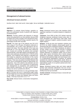 Management of adnexal torsion