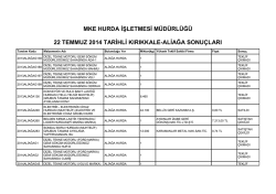 22 temmuz 2014 tarihli kırıkkale-aliağa sonu&ccedil;ları