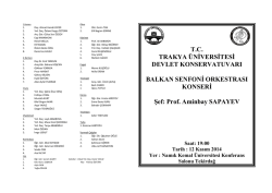 Prof. Aminbay SAPAYEV - Namık Kemal &Uuml;niversitesi