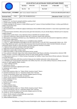 UÜ-SK BÜTÇE PLAN SATINALMA TEKNİK ŞARTNAME ÖRNEĞİ