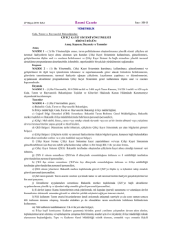 Çiftçi Kayıt Sistemi Yönetmeliği