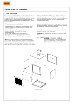 Proline duvar tip kabinetler