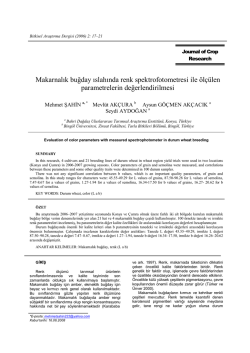 Makarnalık buğday ıslahında renk