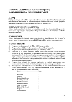 belgesel - Malatya Uluslararası Film Festivali